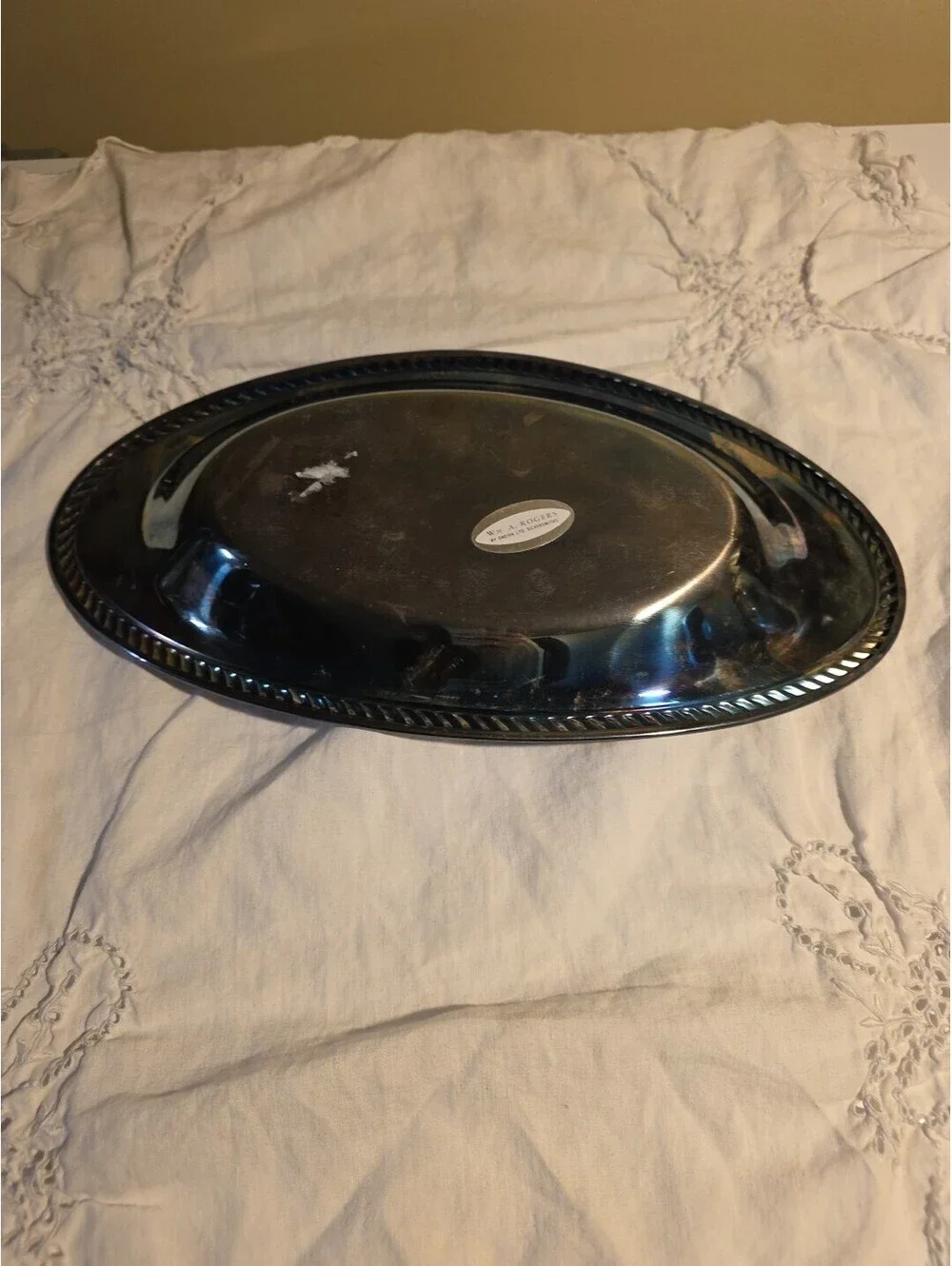 WM. A. Rogers By Oneida Ltd Silversmiths  Oval Dish